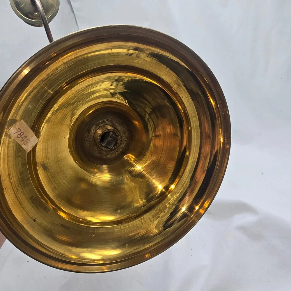 Vintage 5-Arm Candelabra Gold Brass Dark‎ Academia Regency